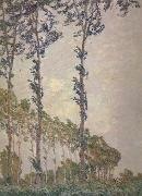 Claude Monet, Wind Effect,Sequence of Poplars